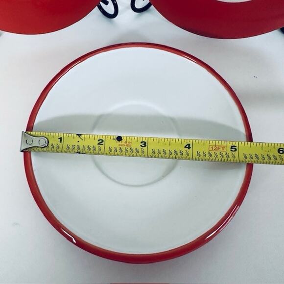 Dansk Kobenstyle Chili Red Espresso 5.4 inch #844320 Saucers set of 4 NWT - Picture 5 of 9